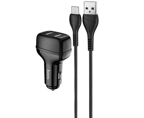 АЗУ Hoco Z36 (2USB/2.4A) + Type-C Черный