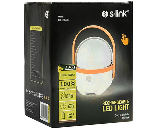 Ліхтар акумуляторний S-link SL-3658 Touch On Off Led 2400mAh Білий