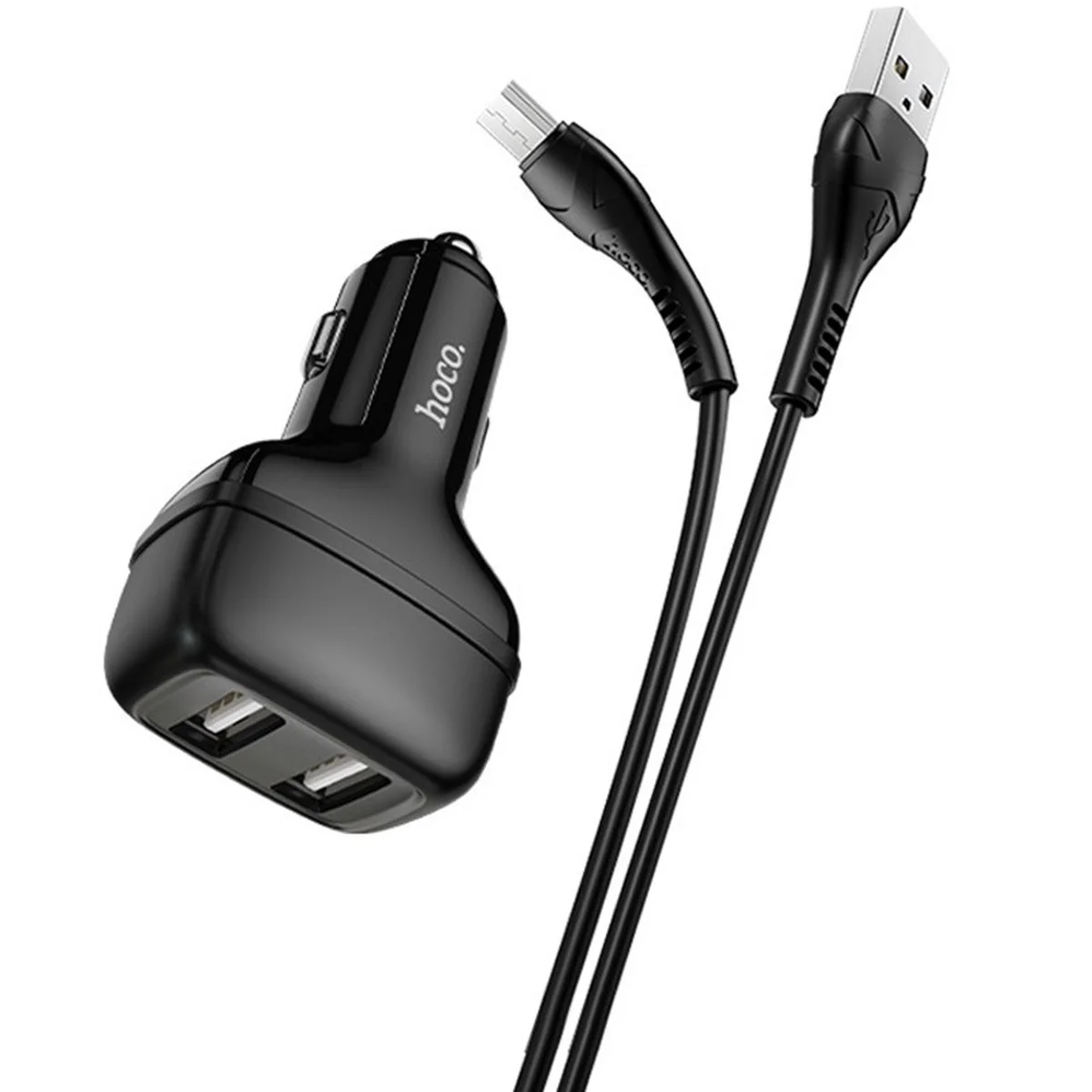 АЗУ Hoco Z36 (2USB/2.4A) + MicroUSB Черный