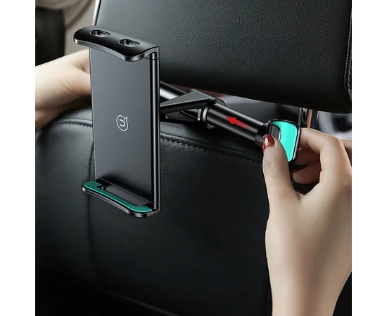 Автодержатель USAMS US-ZJ031 для смартфона и планшета 4-9,7" на подголовник Черный