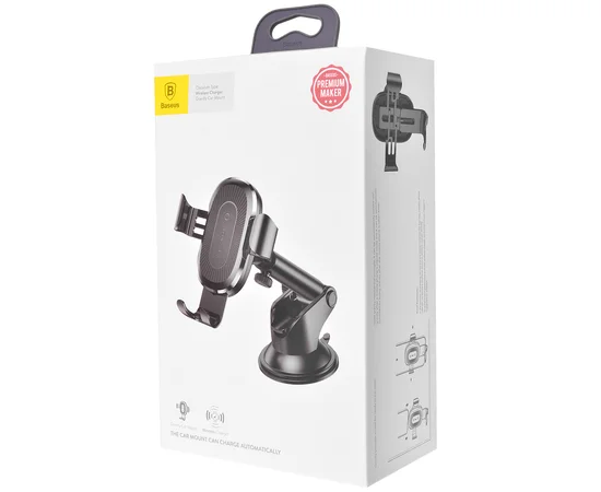 Беспроводное зарядное устройство Baseus Gravity Car Mount (Osculum Type) 1.7A Черный