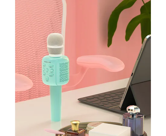 Караоке Микрофон-колонка Borofone BF1 Rhyme Бирюзовый