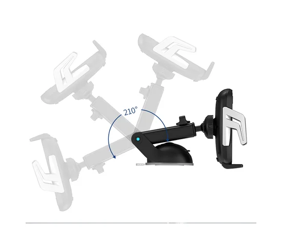 Автодержатель USAMS US-CD101 Automatic Touch Induction Wireless Charging Car Holder (Center Console) Черный