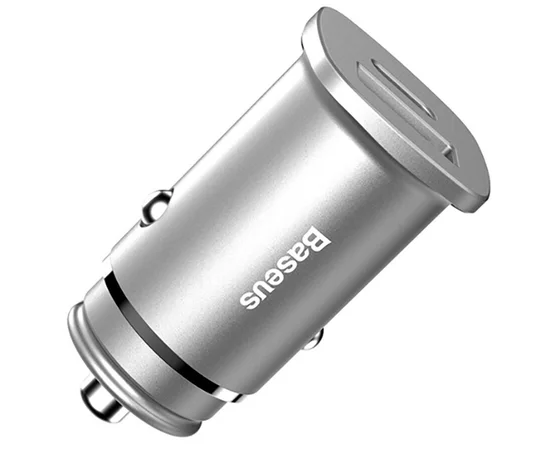 АЗУ Baseus Square Metal PD 3.0 QC 4.0+ 30W USB + Type-C Серебряный