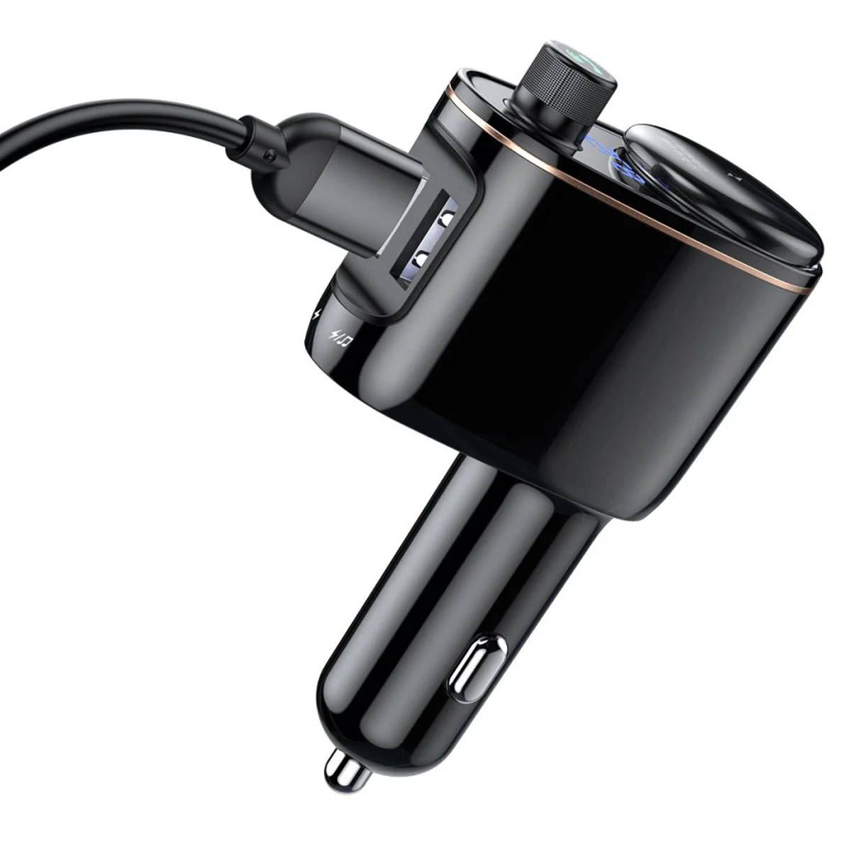 АЗУ FM модулятор Baseus Locomotive (3.4A) 2USB (CCALL-R) Черный