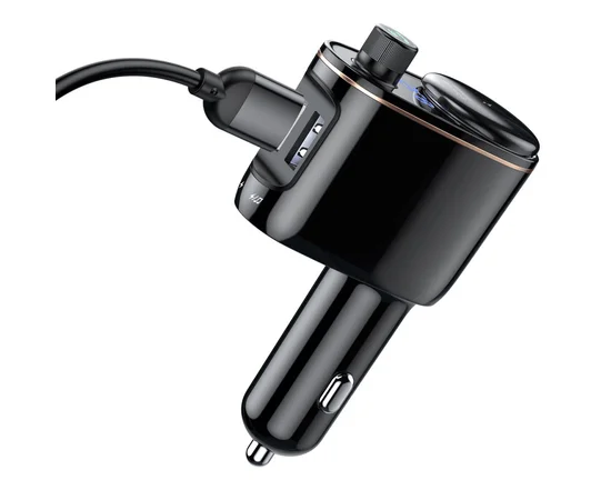 АЗУ FM модулятор Baseus Locomotive (3.4A) 2USB (CCALL-R) Черный