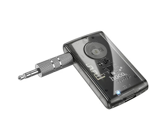 Bluetooth аудио ресивер Hoco E66 Transparent discovery edition Jazz black