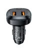 АЗУ Acefast B9 66W (2USB-A+USB-C) three port metal car charger Black