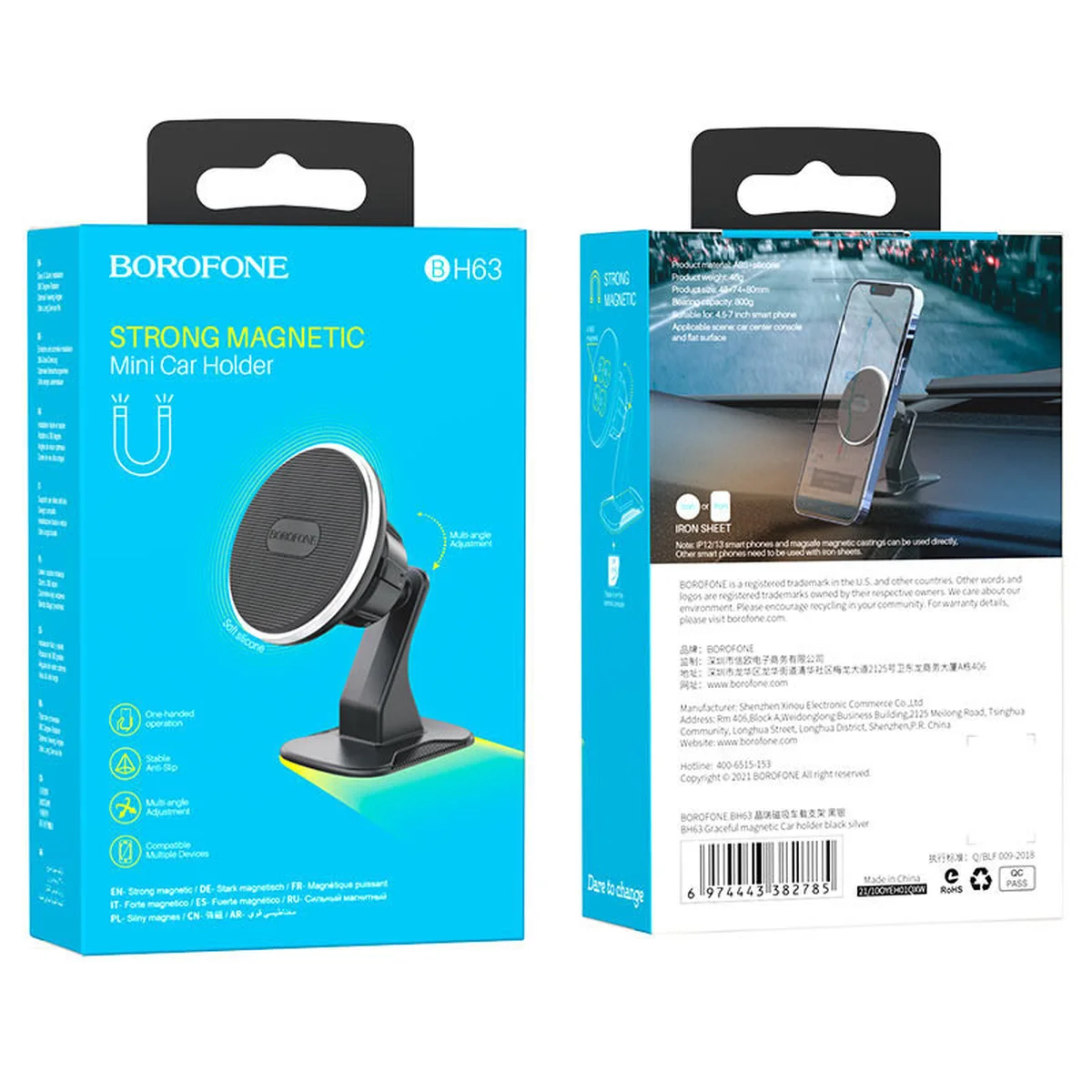 Автодержатель Borofone BH63 Черный