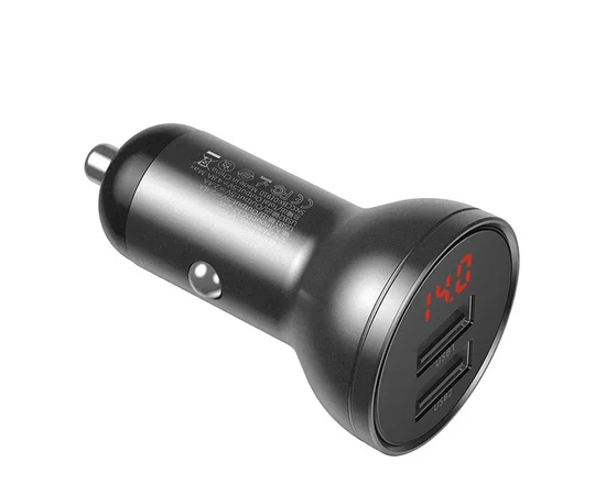 АЗУ Baseus Digital Display Dual USB 4.8A Car Charger 24W tarnish
