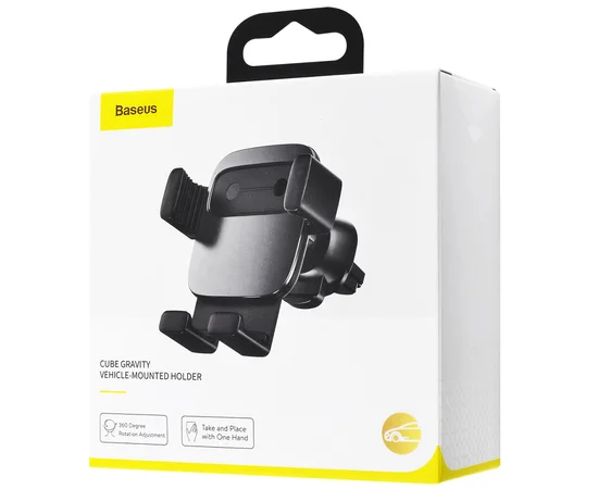 Автодержатель Baseus Cube Gravity Vehicle Mounted Черный