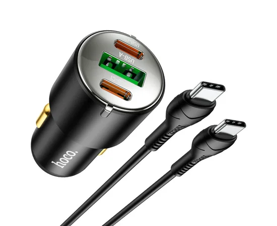 АЗУ Hoco NZ6 PD45W (2Type-C/1USB) + Type-C to Type-C Black