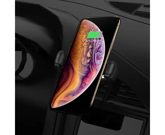 Автодержатель с БЗУ Wireless Charger Hoco S1 rose_gold
