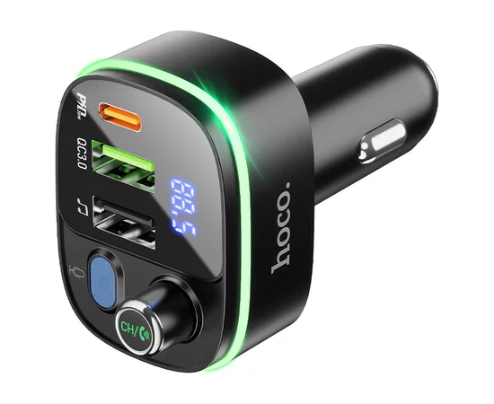 АЗУ FM модулятор HOCO E62 PD20W+QC3.0 Черный