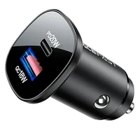 АЗУ Acefast B1 mini 38W (USB-C+USB-A) dual-port metal car charger Black