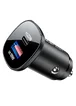 АЗУ Acefast B1 mini 38W (USB-C+USB-A) dual-port metal car charger Black