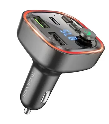 АЗУ FM модулятор Borofone BC48 Black