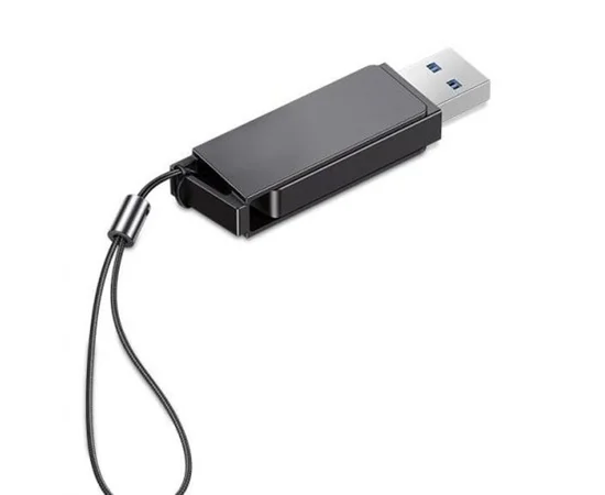 Флеш накопитель USAMS US-ZB197 USB3.0 Rotatable High Speed Flash Drive 128 Gb Iron-grey