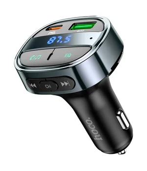 АЗУ FM модулятор HOCO E70 PD30W+QC3.0 Чорний
