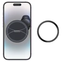 Автодержатель Hoco H23 Alma metal ring magnetic (air outlet) Black / Metal gray