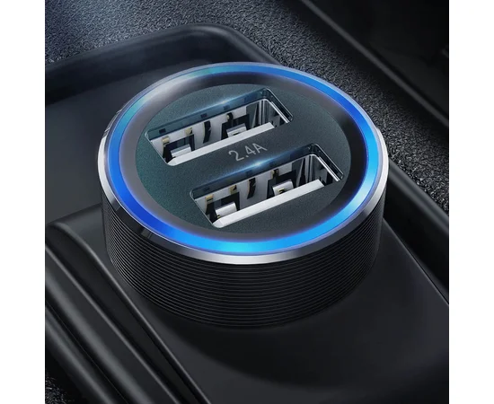 АЗУ Joyroom C-A01 (2 USB /2.4A) Темно-серый