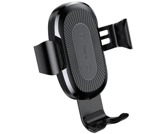 Автодержатель Baseus Gravity (WXYL-A01) (на присоске) c беспроводной зарядкой Черный