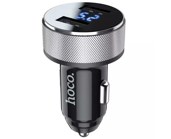 АЗУ HOCO DZ5 (2USB/3A) Черно - стальной