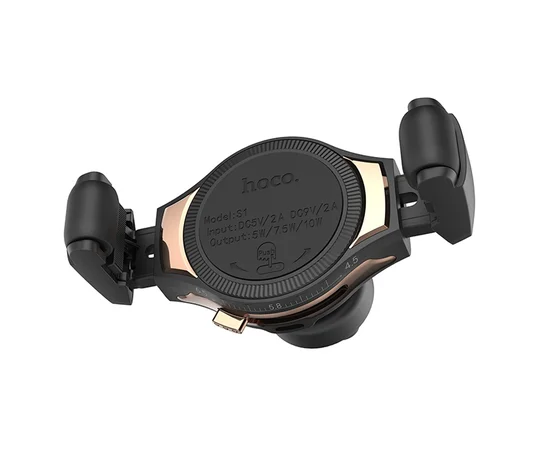 Автодержатель с БЗУ Wireless Charger Hoco S1 rose_gold