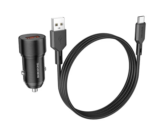 АЗУ Borofone BZ19A QC3.0 + Type-C Black