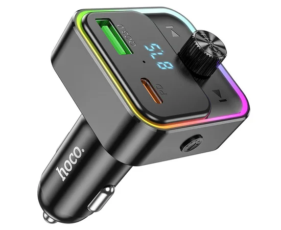 АЗУ FM модулятор Hoco E81 Fantasy PD30W+QC3.0 Black