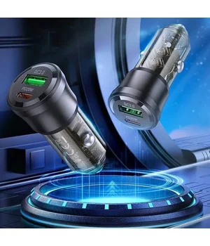 АЗУ Borofone BZ25 Journey PD38W (1C/1A) Transparent black
