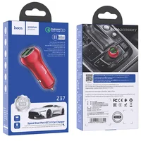 АЗУ Hoco Z37 QC3.0 (2USB) Красный