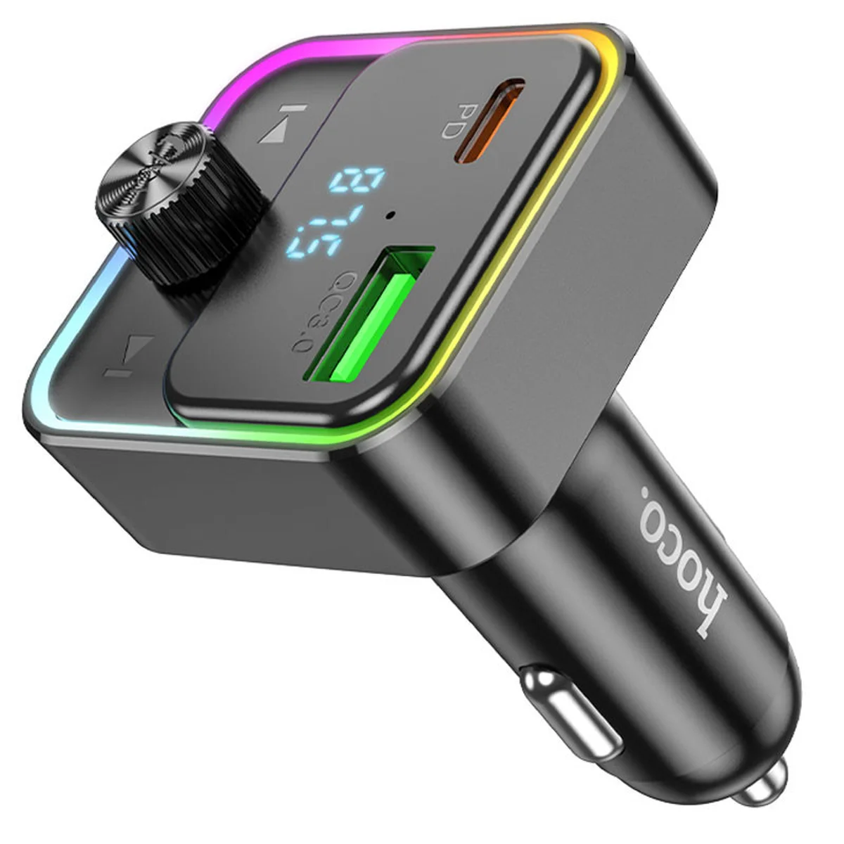 АЗУ FM модулятор Hoco E81 Fantasy PD30W+QC3.0 Black