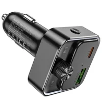 АЗУ FM модулятор Hoco E81 Fantasy PD30W+QC3.0 Black