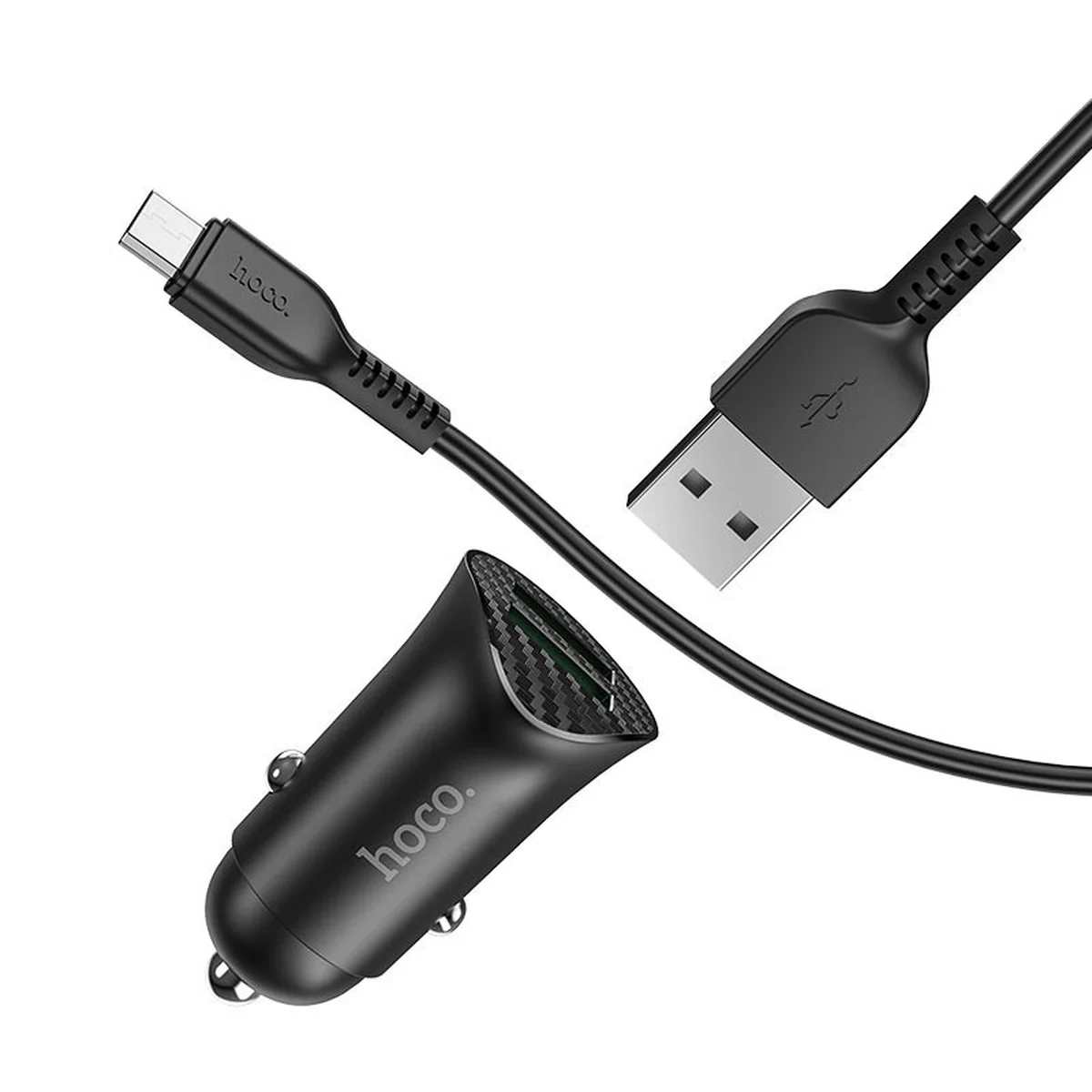 АЗУ Hoco Z39 QC3.0 (2USB) + MicroUSB Черный