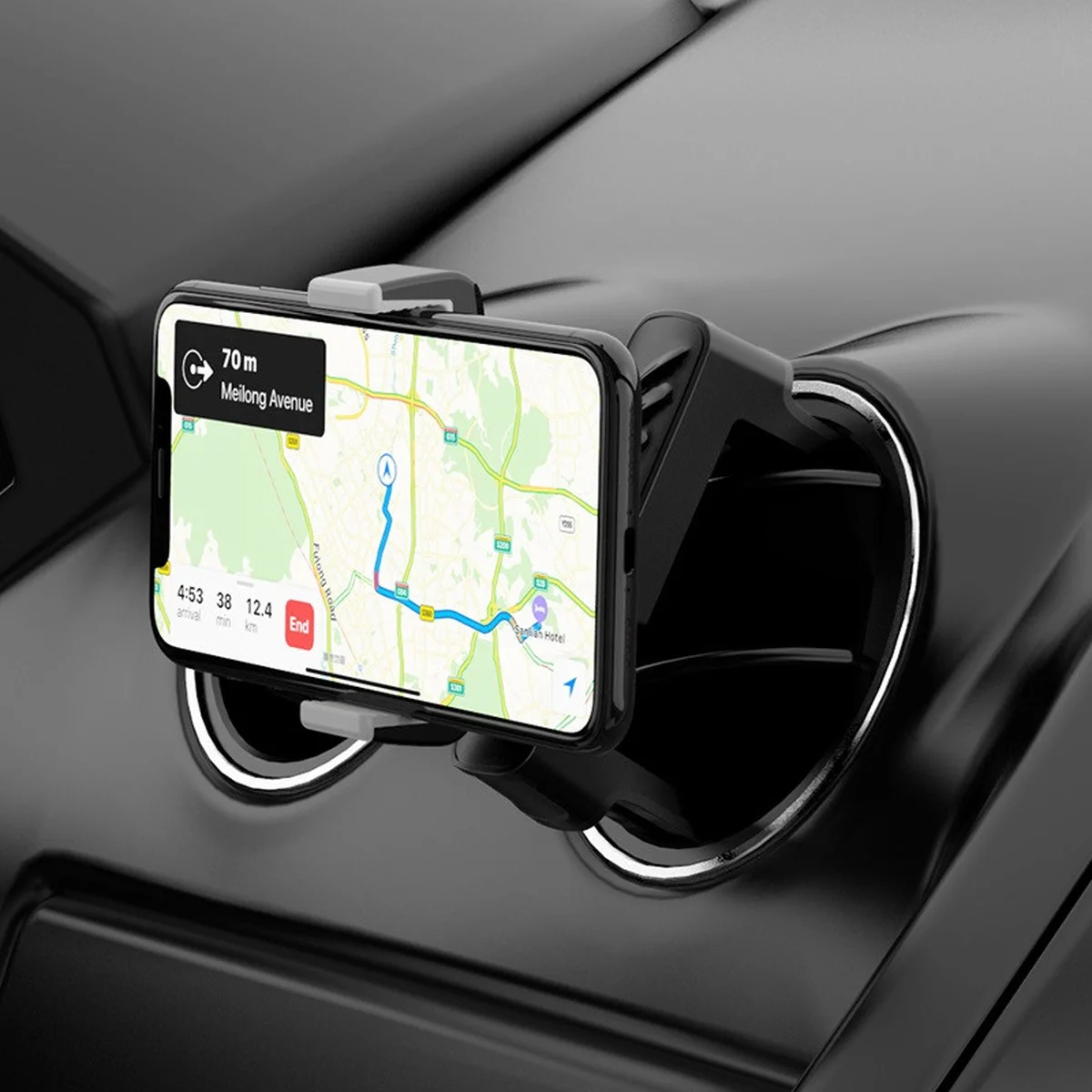 Автодержатель Hoco CA63 Черно - серый