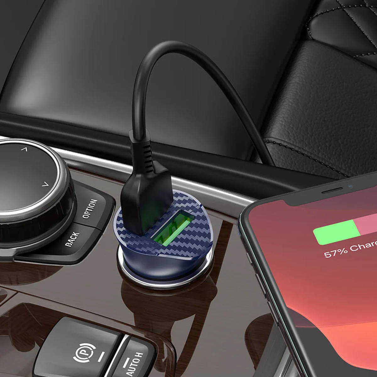 АЗУ Hoco Z39 QC3.0 (2USB) + Lightning Синий