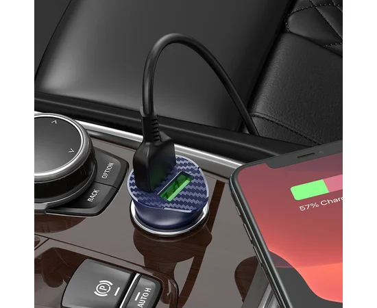 АЗУ Hoco Z39 QC3.0 (2USB) + Lightning Синий