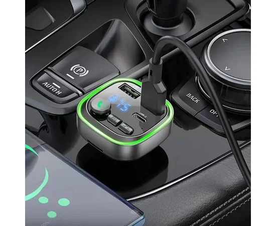 АЗУ FM модулятор Borofone BC48 Black