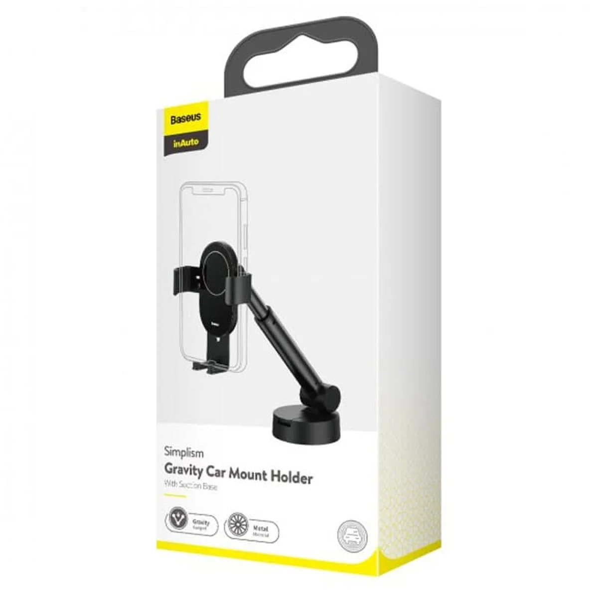 Автодержатель Baseus Simplism gravity car mount (with suction base) (SUYL-JY) Черный