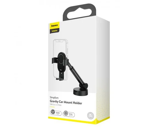 Автодержатель Baseus Simplism gravity car mount (with suction base) (SUYL-JY) Черный