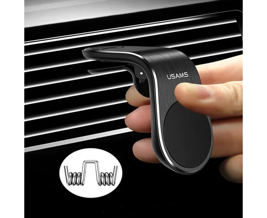 Автодержатель Usams US-ZJ046 Clip (Air Vent) Черный