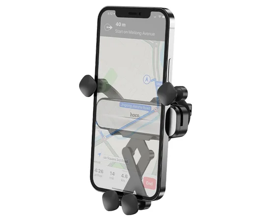 Автодержатель Hoco CA102 Черный / Серебряный