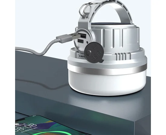 Кемпинговый фонарь аккумуляторный AK-004 Solar Silver