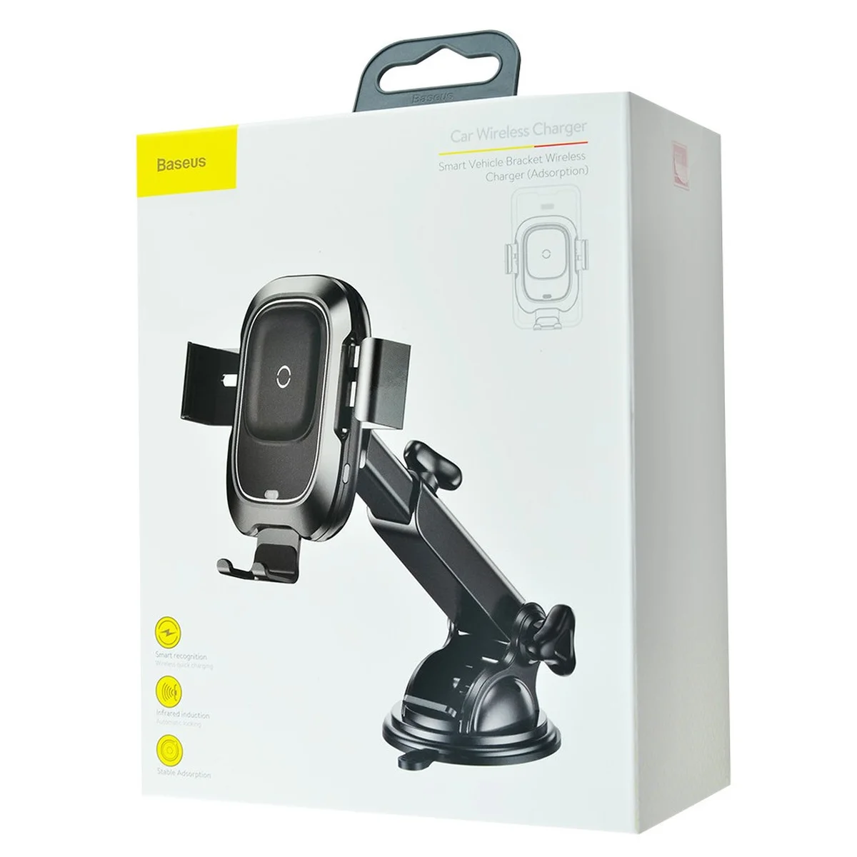 Автотримач із БЗУ Baseus Smart Vehicle Bracket (Osculum Type) (WXZN-B01) Чорний