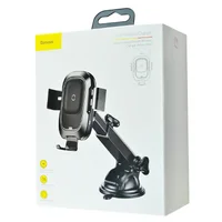 Автотримач із БЗУ Baseus Smart Vehicle Bracket (Osculum Type) (WXZN-B01) Чорний