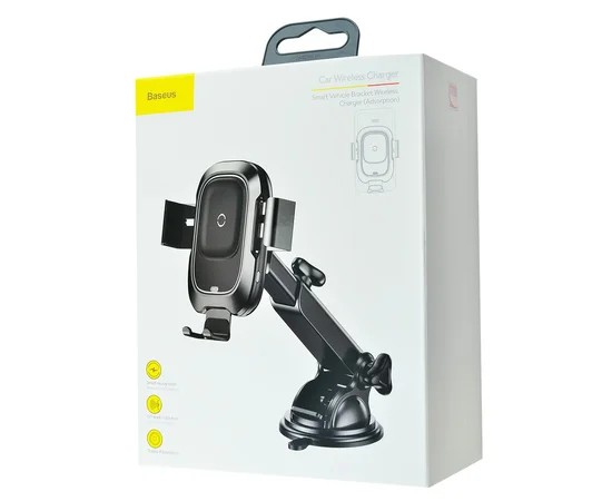 Автодержатель с БЗУ Baseus Smart Vehicle Bracket (Osculum Type) (WXZN-B01) Черный