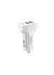 АЗУ USAMS US-CC087 C13 2.1A Dual USB Car Charger Белый