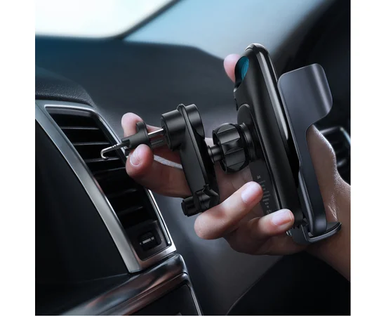 Автодержатель с БЗУ Baseus Milky Way Electric Bracket Черный