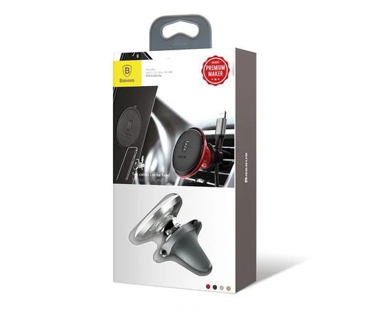 Автодержатель магнитный Baseus SUGX Air Vent with Cable clip Черный
